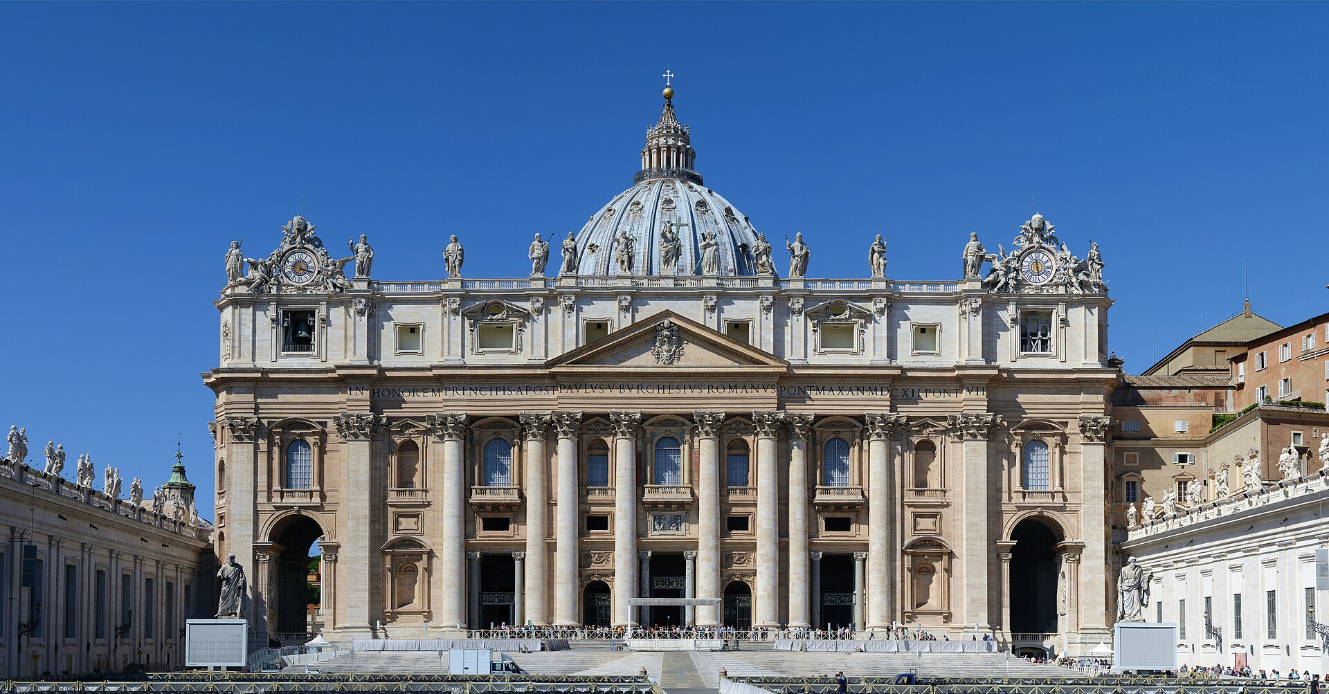 St. Peter's Basilica at dusk